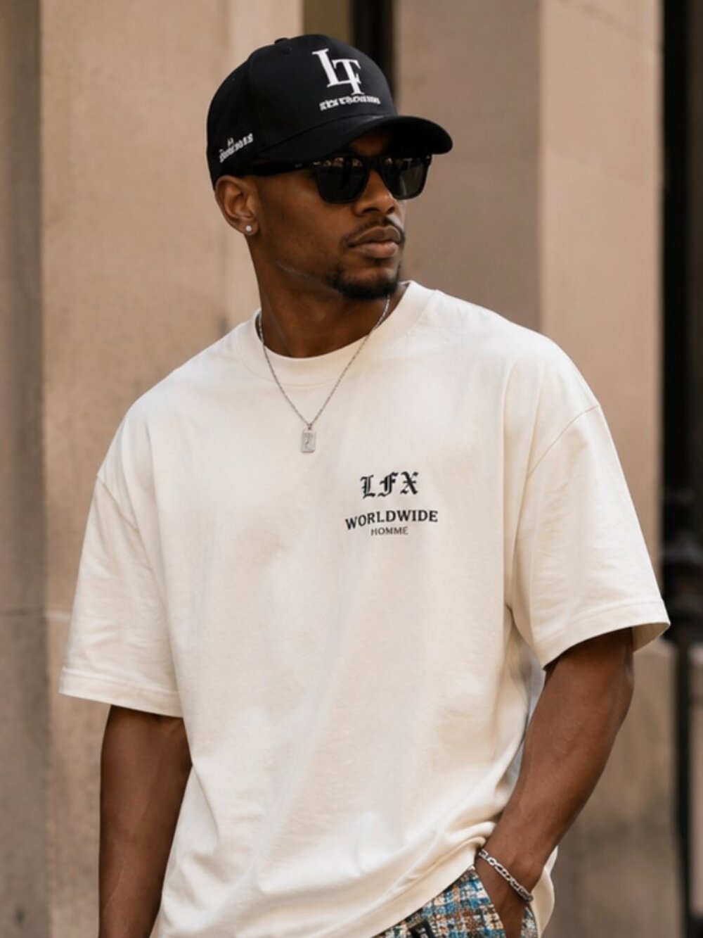 OTTO Black 'LT' Embroidered Baseball Cap